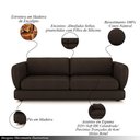 Ver imagem 4 de Sofá Living 3 Lugares 245cm Pés Madeira Dalian Couro Legítimo Marrom G52 - Gran Belo