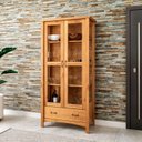 Ver imagem 2 de Kit Cristaleira 2 Portas e Gav. com Pé e Buffet Aparador Madeira Maciça 3 Portas 3 Gav. Móveis Mpo