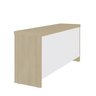 Kit 2 Peças com Mesa para Escritório Diretor em L em Tamburato e Armário Multiuso Baixo com 3 Gavetas 2 Portas - 15