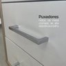 Kit 2 Peças com Mesa para Escritório Diretor em L em Tamburato e Armário Multiuso Baixo com 3 Gavetas 2 Portas - 16