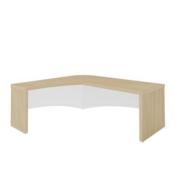 Kit 2 Peças com Mesa para Escritório Diretor em L em Tamburato e Armário Multiuso Baixo com 3 Gavetas 2 Portas - 7