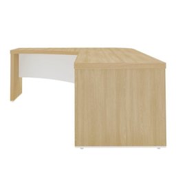 Kit 2 Peças com Mesa para Escritório Diretor em L em Tamburato e Armário Multiuso Baixo com 3 Gavetas 2 Portas - 8
