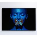Ver imagem 2 de Quadro Mulher Com Borboleta 60x40 Cm Vidro Impresso
