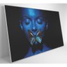 Quadro Mulher Com Borboleta 60x40 Cm Vidro Impresso - 7