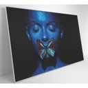 Ver imagem 7 de Quadro Mulher Com Borboleta 60x40 Cm Vidro Impresso