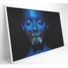 Quadro Mulher Com Borboleta 60x40 Cm Vidro Impresso - 3