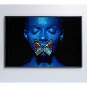 Ver imagem 5 de Quadro Mulher Com Borboleta 60x40 Cm Vidro Impresso
