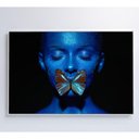 Ver imagem 4 de Quadro Mulher Com Borboleta 60x40 Cm Vidro Impresso