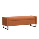 Ver imagem 1 de Recamier Bau Paris Base de Metal 1,20m Veludo Terracota - Inova Decorações
