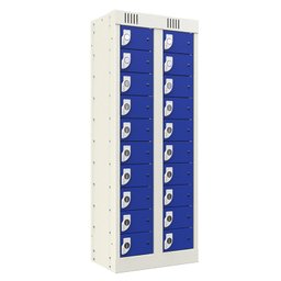 Armário em Aço Fixo para Pequenos Volumes 20 Portas - Nk 1727 Azul Fechadura Chave - 1