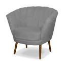 Ver imagem 4 de Poltrona Pétala Flor Decorativa Suede Cinza Claro