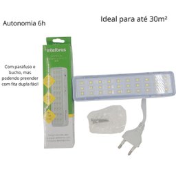 Kit 2 Lâmpada Luminária De Emergência Intelbras Led Bivolt - 5 Kit 2 Lâmpada Luminária De Emergência Intelbras Led Bivolt - 5