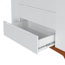 Quarto de Bebê Completo Com Berço Redondo e Cômoda Sambalelê - mel/branco - 9