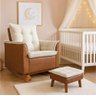 Poltrona Amamentação Balanço Madeira e Puff Lariane Nozes/bouclê R04 - D'rossi - 1