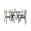 Ver imagem 2 de Conjunto Mesa de Jantar 136cm Miami com 4 Cadeiras Santiago