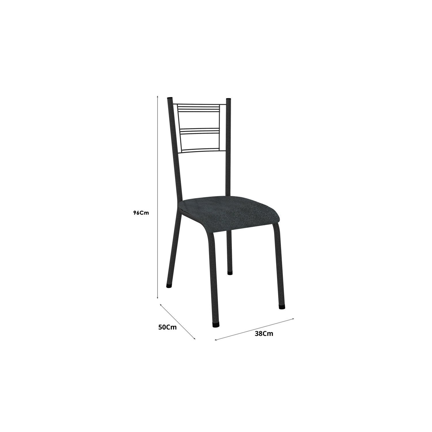 Conjunto Mesa de Jantar 136cm Miami com 4 Cadeiras Santiago - 6