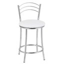 Ver imagem 4 de Kit 2 Banquetas Cromadas BC26-C A102 Cinza/Cromado/Branco