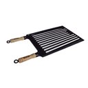 Ver imagem 1 de Grelha Parrilha Ferro Fundido Cabo Madeira 30x55cm