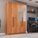 Ver imagem 2 de Guarda Roupa 4 Portas 2 Gavetas Mdp com Espelho Cinamomo