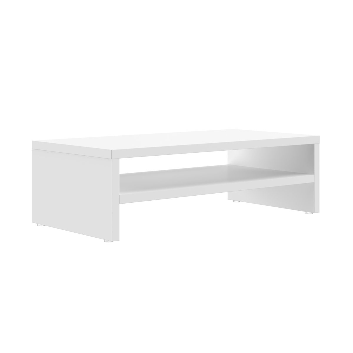 Aparador para monitor, apoio de mesa para monitor, prateleira mesa - Branco - 2