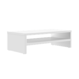 Aparador para monitor, apoio de mesa para monitor, prateleira mesa - Branco - 2