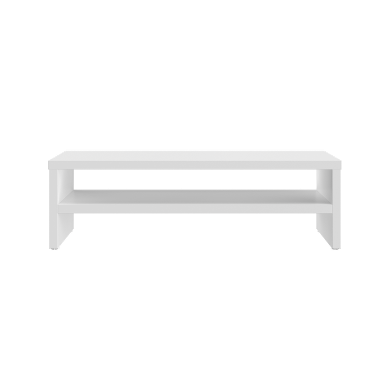 Aparador para monitor, apoio de mesa para monitor, prateleira mesa - Branco