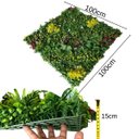 Ver imagem 3 de Painel 1m² Jardim Vertical Artificial com Flores para Decoração 100x100