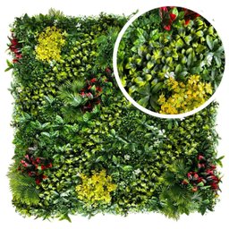 Painel 1m² Jardim Vertical Artificial com Flores para Decoração 100x100 - 4
