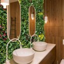 Ver imagem 1 de Painel 1m² Jardim Vertical Artificial com Flores para Decoração 100x100