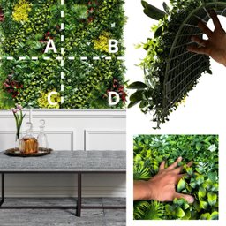 Painel 1m² Jardim Vertical Artificial com Flores para Decoração 100x100 - 8