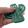 Kit 4 Porta Copo Decorativo em Silicone Formato Cacto Suporte Mesa Bolacha Chopp Verde - 8