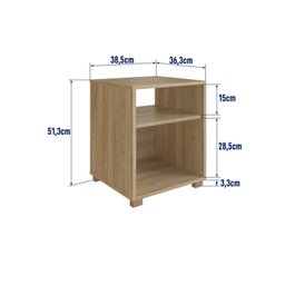 Mesa de Cabeceira Siena com Prateleira - 6