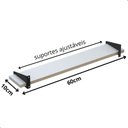 Ver mais imagens de 2 Prateleiras Suspensa Estilo Industrial Madeira 60cm Fs P:branco