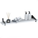 Ver imagem 5 de 2 Prateleiras Suspensa Estilo Industrial Madeira 60cm Fs P:branco