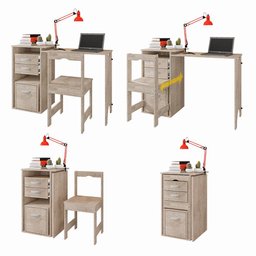 Escrivaninha Com Cadeira Embutida Amarula Office Framar - 2