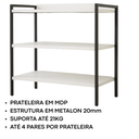 Ver imagem 4 de Sapateira para Hall de Entrada com 3 Prateleiras Julia - Branco