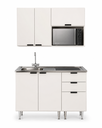 Ver imagem 4 de Kit Cozinha Aéreo para Micro-Ondas Balcão Armário MDF Branco