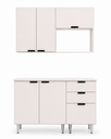 Ver imagem 5 de Kit Cozinha Aéreo para Micro-Ondas Balcão Armário MDF Branco