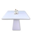 Ver imagem 1 de Mesa de Jantar Loft Quadrada Base Quadrada Cor Laca Branca 80x80cm