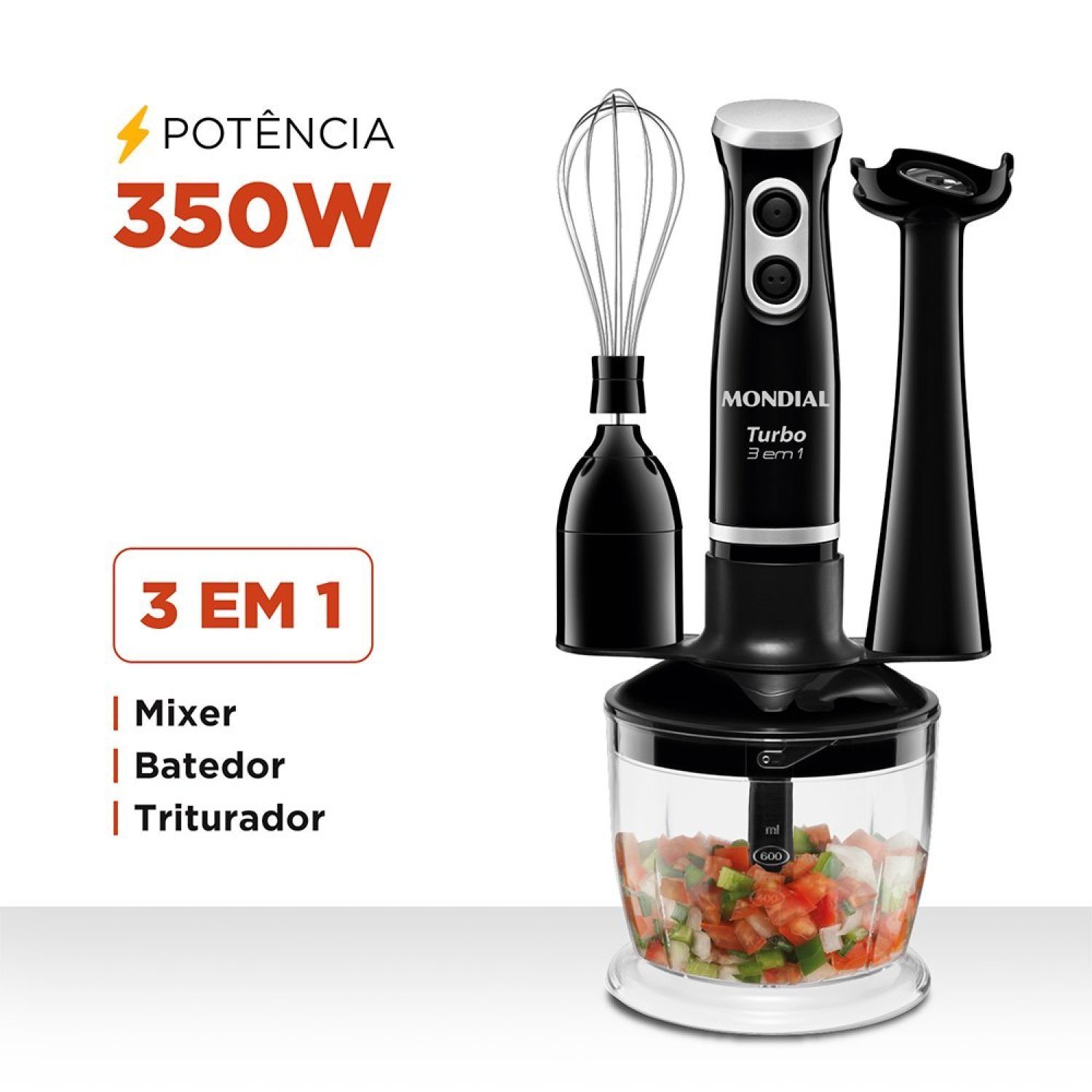 Mixer Turbo 3 em 1 350w 220v M-14 Mondial - 4