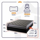 Ver imagem 2 de Conjunto Cama Box Espuma Miami Cinza Casal 138x188x62