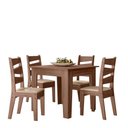 Ver imagem 4 de Conjunto Sala de Jantar0,90 com 4 Cadeiras Amêndoa 51c