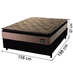 Cama Box Queen Colchão Espuma D33 Pillow Top Van Gogh 158x198x62cm Hellen - 3