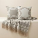 Ver imagem 2 de Kit Manta e Almofadas Decorativas para Sofá Argélia Azul Nevoa - Nexta Casa