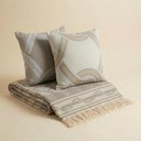 Ver imagem 3 de Kit Manta e Almofadas Decorativas para Sofá Argélia Azul Nevoa - Nexta Casa