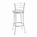 Ver imagem 6 de Kit 2 Banquetas Altas Estofadas Metal Cromado Bege Cromado/Bege