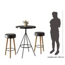 Ver imagem 5 de Conjunto Mesa Bistrô e 2 Banquetas Londres Salaone Preto/Marrom