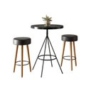 Ver imagem 2 de Conjunto Mesa Bistrô e 2 Banquetas Londres Salaone Preto/Marrom