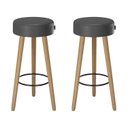 Ver imagem 4 de Conjunto Mesa Bistrô e 2 Banquetas Londres Salaone Preto/Marrom