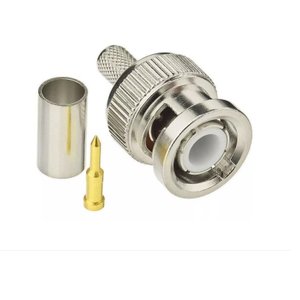 Kit 10 Peças Conector Bnc Macho para Crimpar Rg6